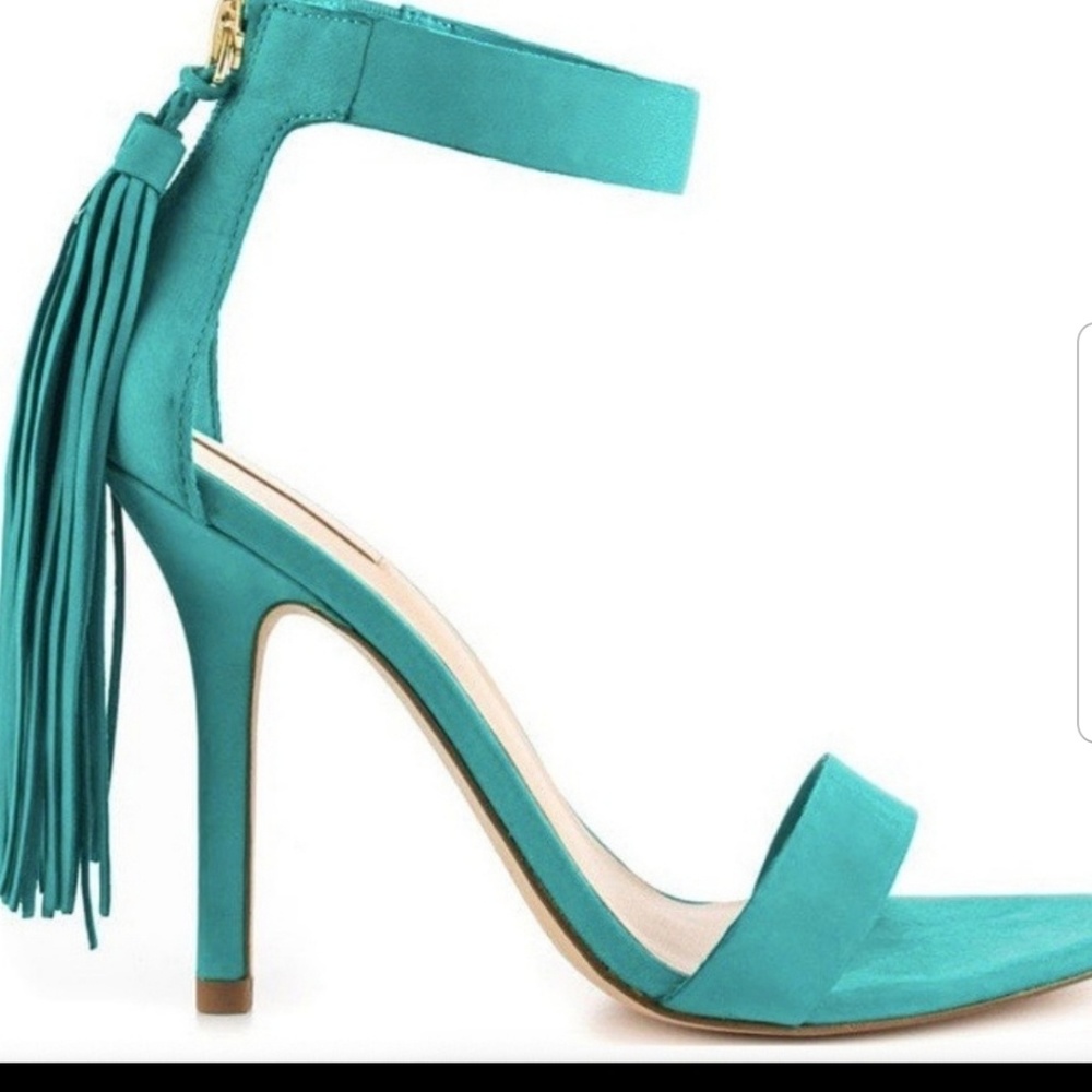 Sexy Teal tassel heels